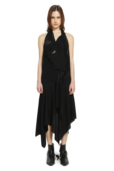 Asymmetric Lace Slip Dress 