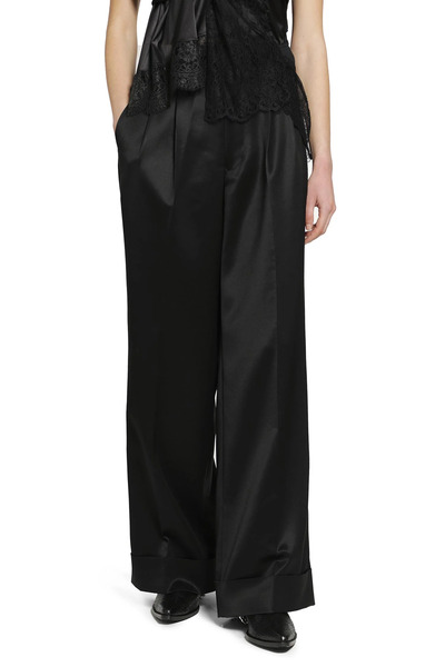  Pleated Satin Trousers 