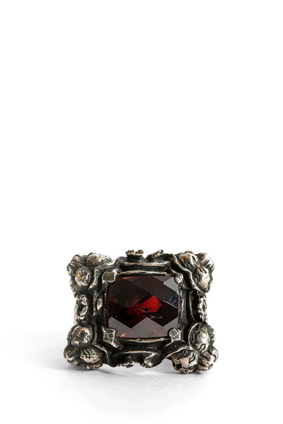  4 Tiger Ring With Dark Red Stone 