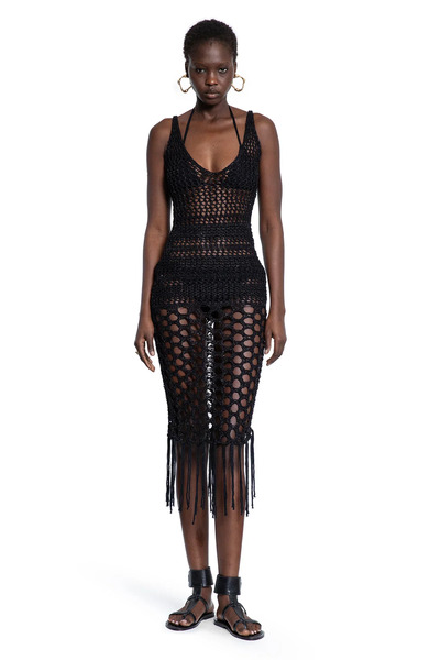  Crochet Knit Midi Dress 
