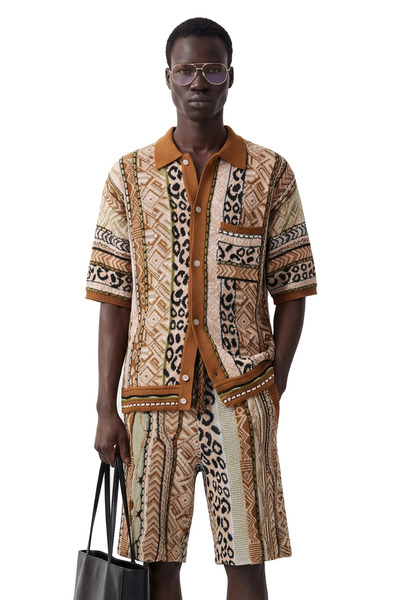  Graphic Knit Short Sleeve Shirt 