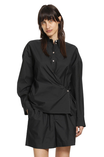  Straight Collar Twisted Shirt 