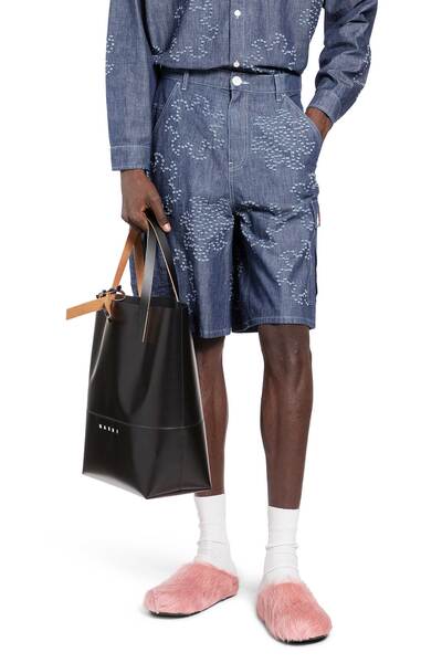  Frayed Sun Motif Cargo Shorts 