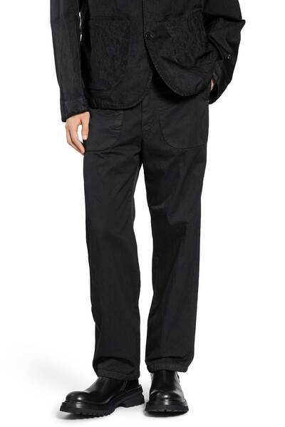  Cotton Blend Straight-leg Trousers 