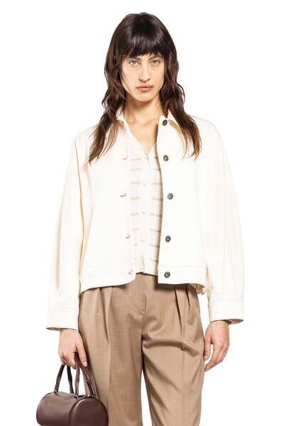  Overshirt In Jersey-effect Denim 