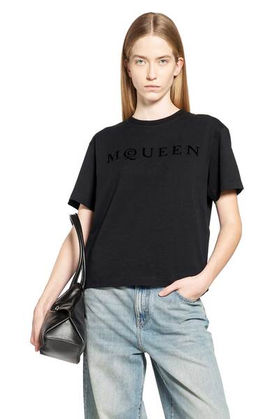  Boxy Velvet Logo Tee 