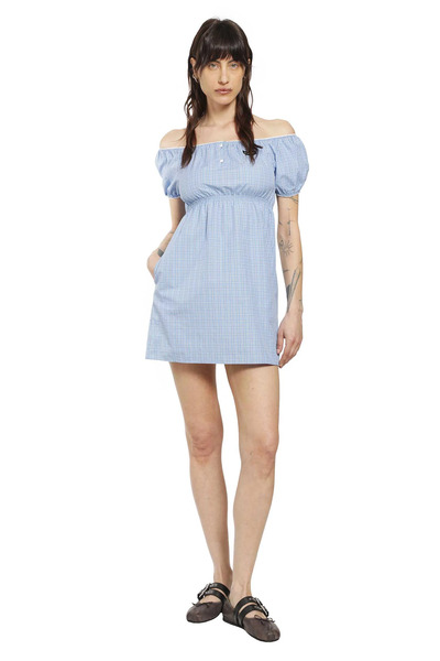  Checked Poplin Mini Dress 
