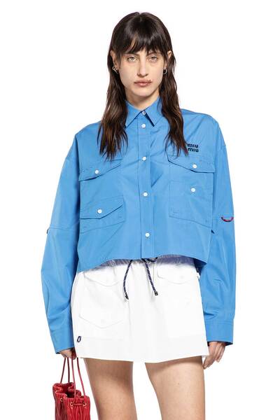  Cropped Poplin Shirt 