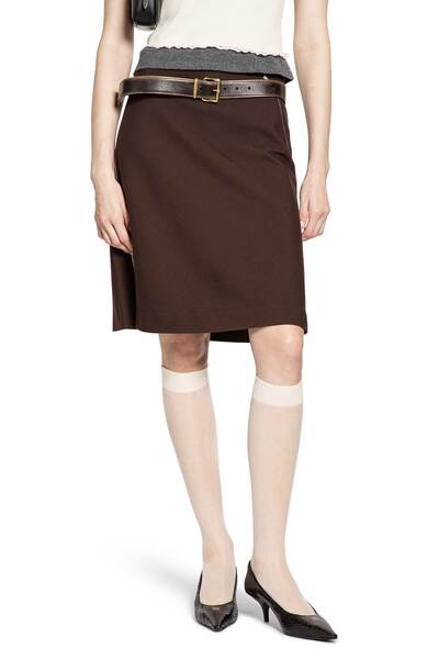  Fabric Stitch Knit Skirt 