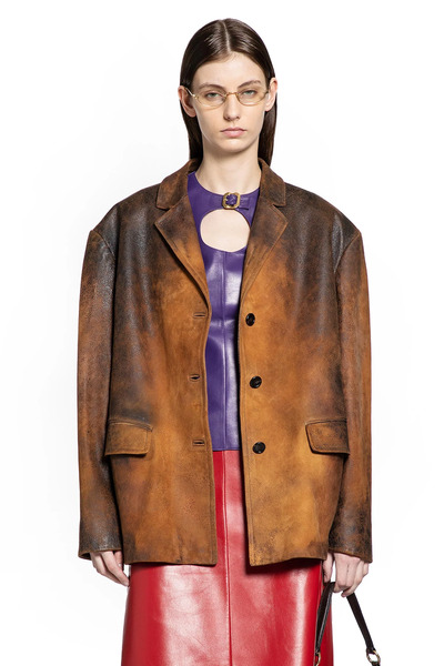  Waxed Suede Blazer 