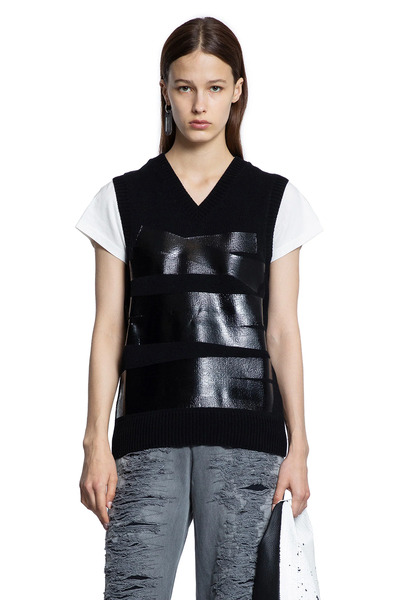  Taped Label Wool Vest 