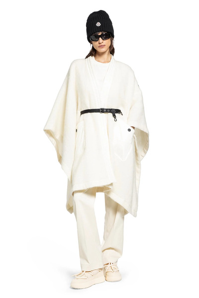  Mohair Alpaca And Wool Blend Belted Cape 