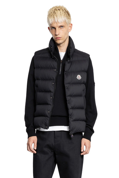  Moncler Man Black Vests 