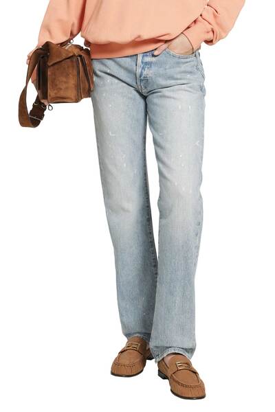  Woven Straight Jeans 