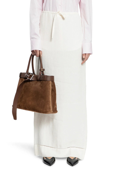  Embroidered Linen Maxi Skirt 