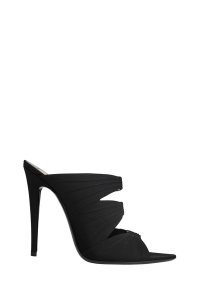  Emilie Crepe Satin Mules 