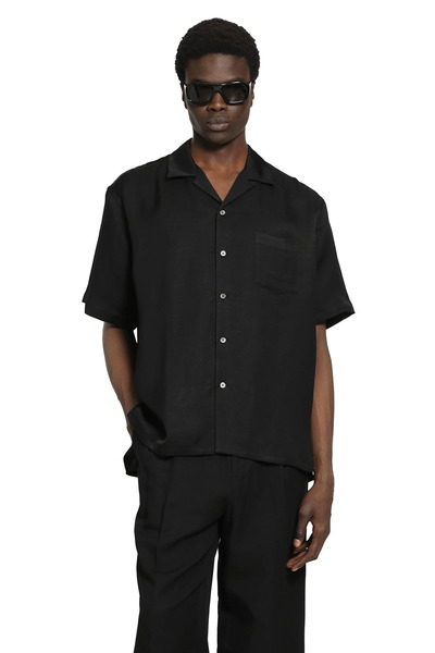  Bright Twill Open Collar Short Sleeve Shirt 