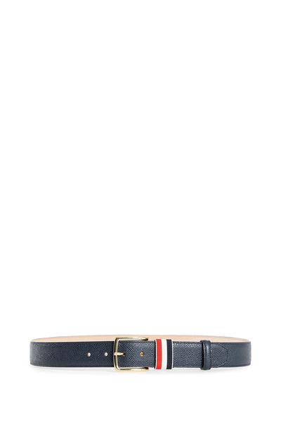  Red White Blue Loop In Pebble Grain Leather Belt 