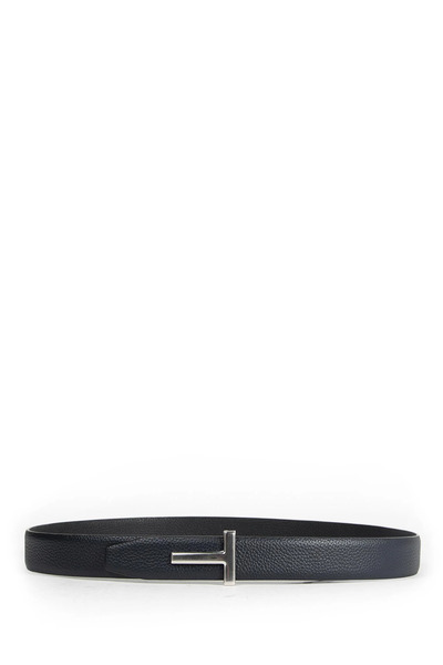  Grain Leather Metal T Reversible Belt 