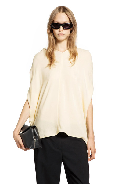  Cocoon Viscose Wool Cape Blouse 