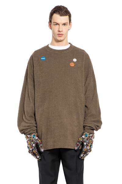  Embellished Sweatshirt In Fleece 