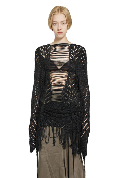  Crochet Silk Knit Sweater 
