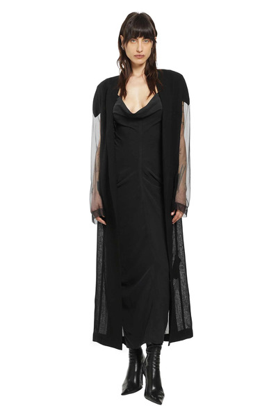  Semi-sheer Tulle Coat 