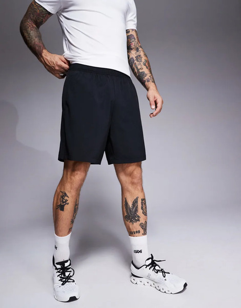  4505 Icon 7 Inch Quick Dry Training Shorts With Zip Pockets In Black 