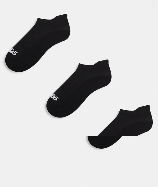  4505 Icon 3 Pack Quick Dry Trainer Sport Socks In Black 