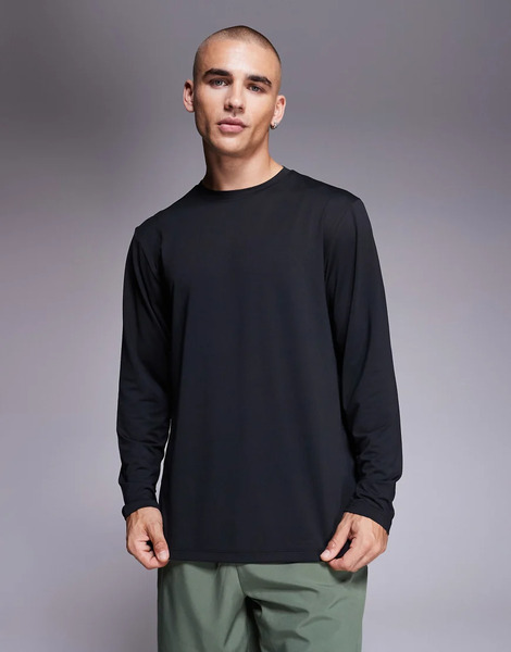  4505 Icon Quick Dry Mesh Long Sleeve Training T Shirt In Black 