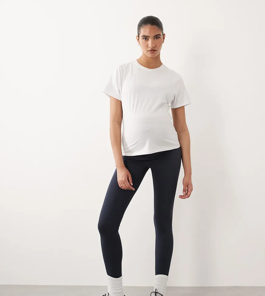  4505 Maternity Icon Soft Touch High Waist Yoga Legging In Midnight Navy 