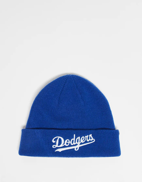  47 Brand La Dodgers Script Knit Beanie In Blue 