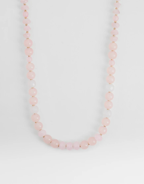  Accessorize Lydia Beaded Necklace In Light Pink 