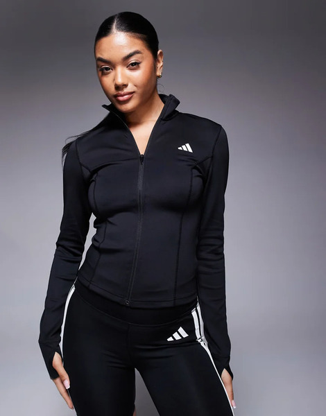 Adidas Training Optime Essentials Jacket In Black 