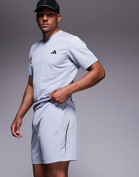  Adidas Training Tech Shorts In Grey 