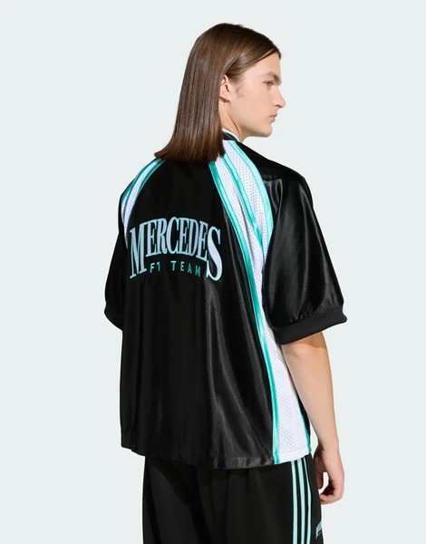  Adidas Performance Mercedes   Amg Petronas Formula One Team Las Vegas Baseball Shirt Men In Black / White 
