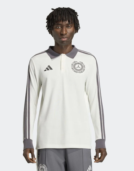  Adidas Performance Mercedes   Amg Petronas Formula 1 Team Silver Arrows Icon Polo Men In Off White / Granite 