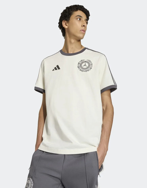  Adidas Performance Mercedes   Amg Petronas Formula 1 Team Silver Arrows Icon Tee Men In Off White / Granite 