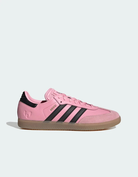  Adidas Performance Samba Messi Boots In Light Pink / Core Black / Gum 