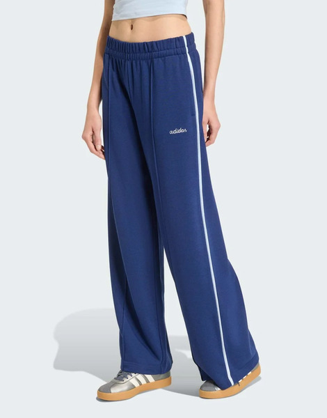  Adidas Performance Seasonal Essentials Colourpop Pants With Embroidered Graphic In Dark Blue And White 