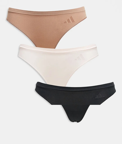  Adidas Seamless 3 Pack Thong In Multi 