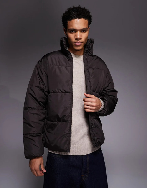  Adpt Padded Puffer Jacket In Brown 