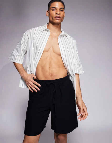  Adpt Shorts In Black Texture 