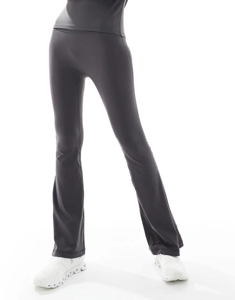  Agon Flared Leggings In Graphite Grey Green 