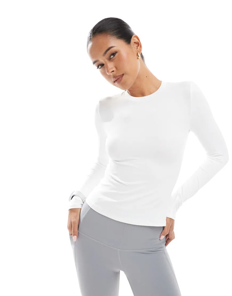  Agon Long Sleeve Top In White 