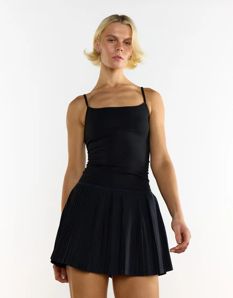  Agon Pleated Mini Skirt In Black 