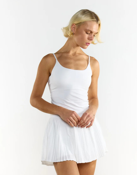  Agon Pleated Mini Skirt In White 