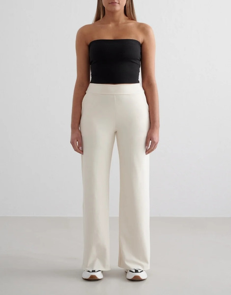  Aim'n Almond White Sense Wide Pants 