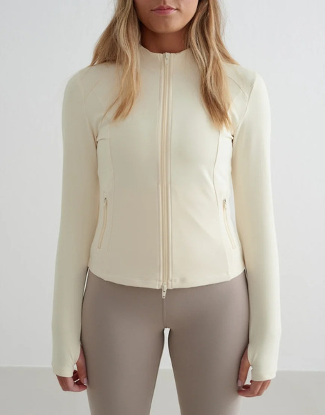  Aim'n Almond White Sense Zip Jacket 