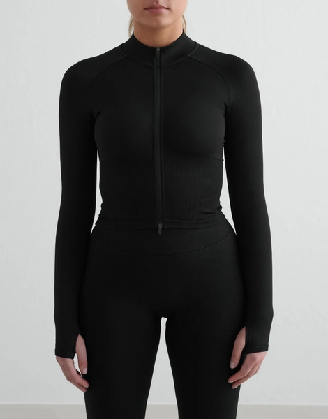  Aim'n Black Shape Seamless Zip Jacket 